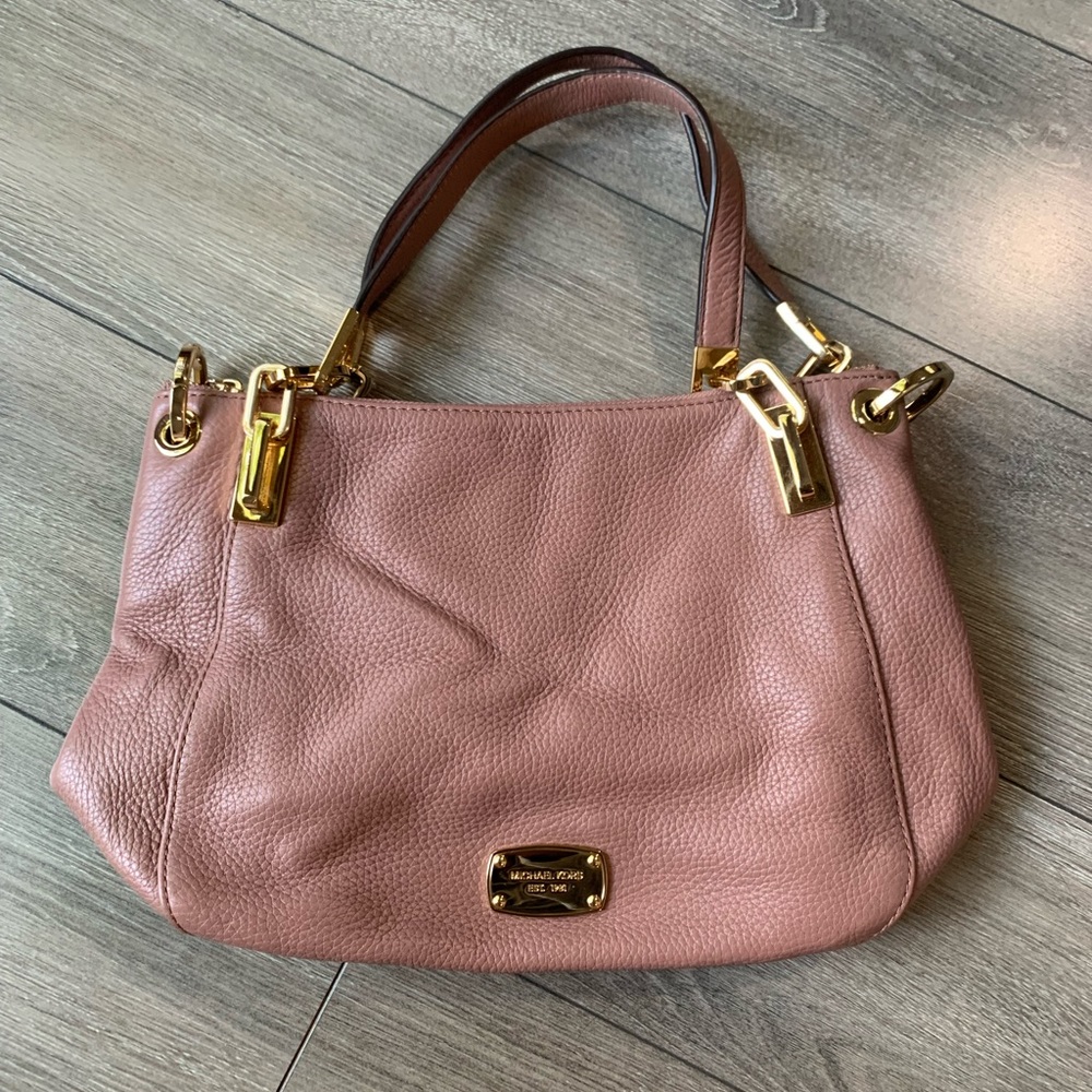 MICHEAL KORS Tan/Pink Leather Bag